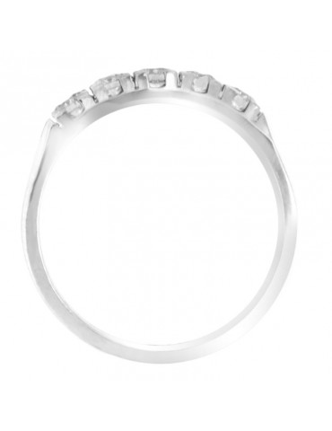 Anello Salvini - Veretta - Oro Bianco 18 carati - Diamanti 0,45 ct 2