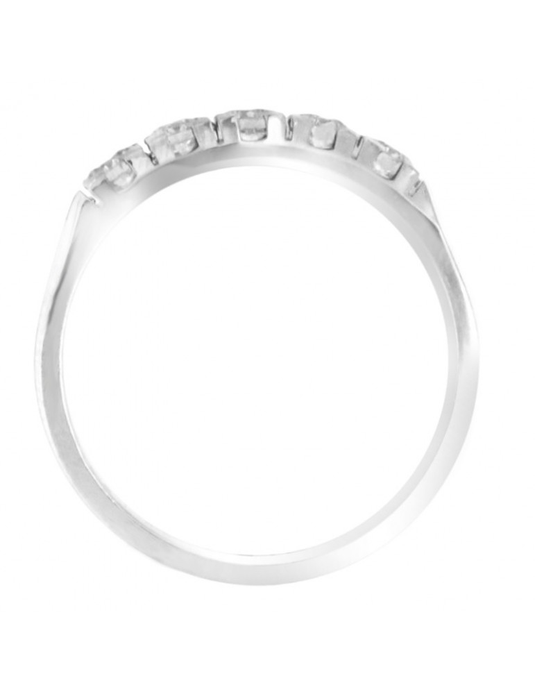Salvini Ring - Veretta in 18K White Gold with Natural Diamonds 0.45 ct - 0