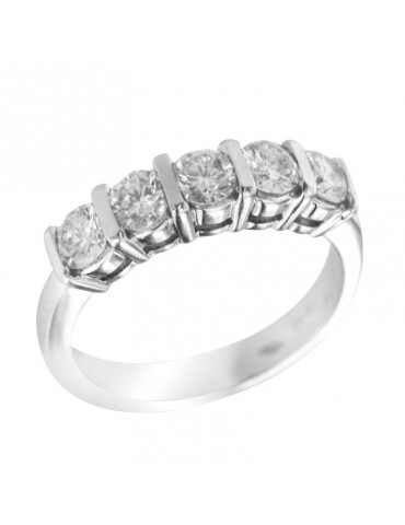 Salvini Ring - Veretta in 18K White Gold with Natural Diamonds 1.00 ct - 0