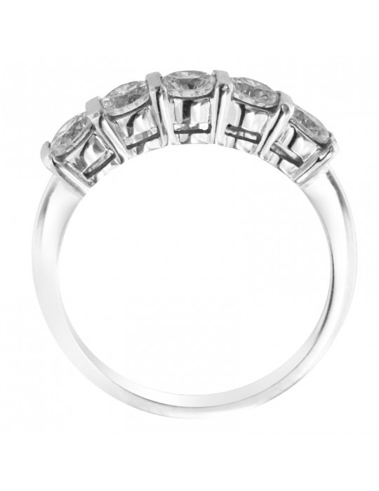 Salvini Ring - Veretta in 18K White Gold with Natural Diamonds 1.00 ct - 0