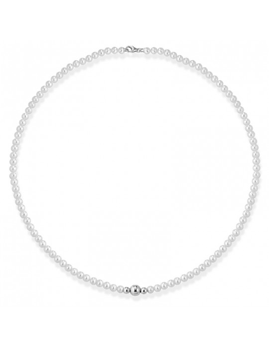 Collana Lelune Young - Perle Freshwater 4.5-5 mm - Sfere - Oro - LLNK290