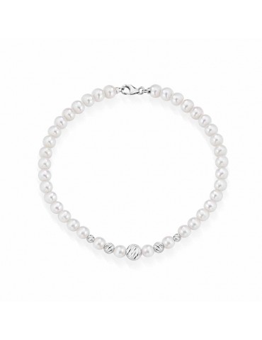 Bracciale Lelune Starlight - Perle Freshwater 4,5-5mm - Sfere - Oro - LLBR301