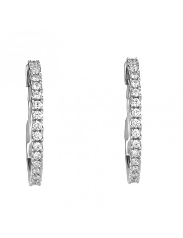 Orecchini Giorgio Visconti - Cerchietto - Oro Bianco - Diamanti 0,36 ct - BB39042 2