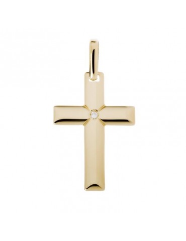 Chimento Pendant - Tradition Gold Sacred Images Cross in 18K Yellow Gold - 0