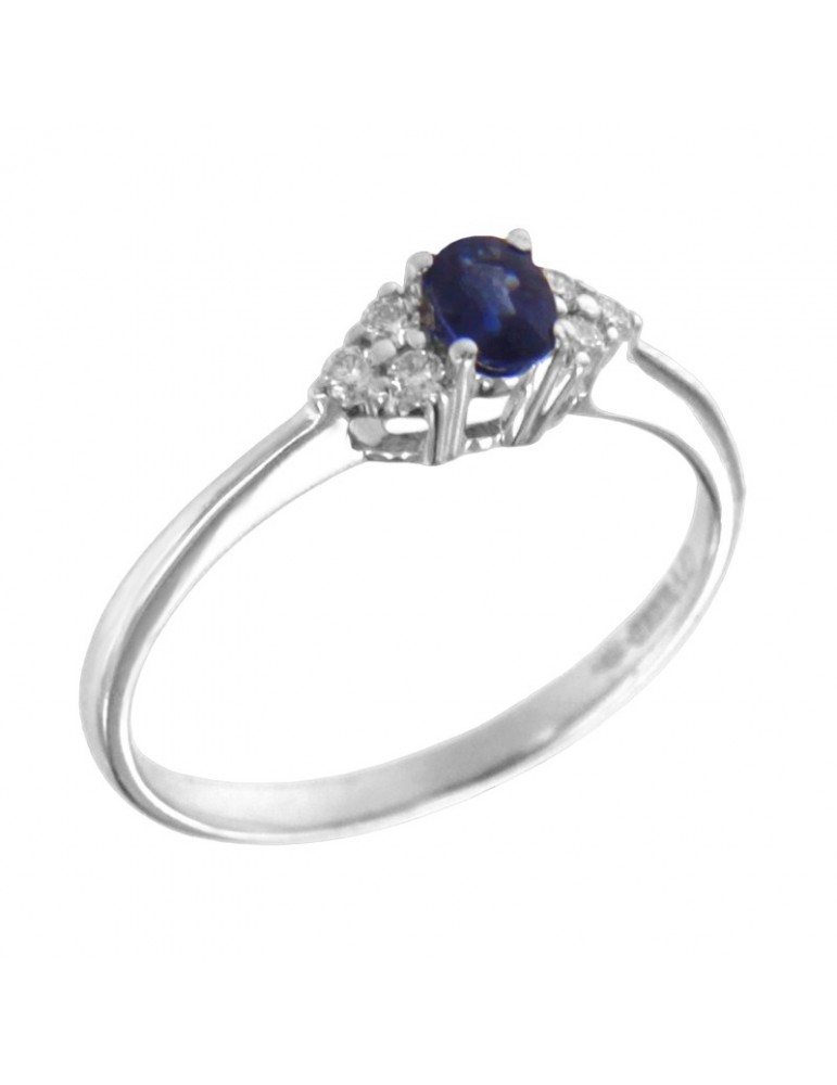 Anello Di Fidanzamento Da Donna Con Pietra Portafortuna E Zaffiro, Per - Foto 10