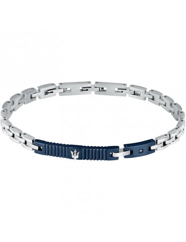 Bracciale Maserati - Diamonds - Acciaio -Barra Blu-Diamante-JM423ATY17