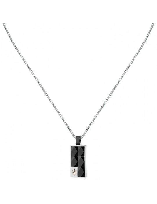 Collana Maserati - Ceramic - Acciaio-Pendente-Ceramica Nera-JM423ATZ27