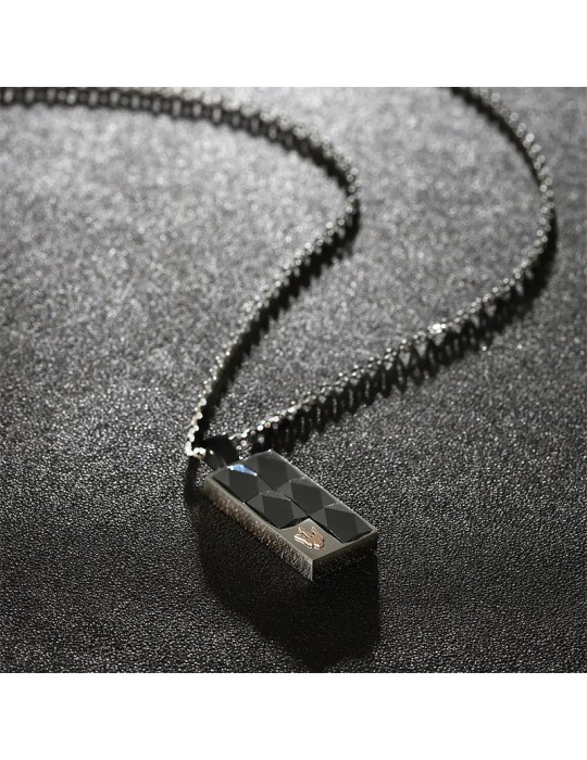Collana Maserati - Ceramic - Acciaio-Pendente-Ceramica Nera-JM423ATZ27