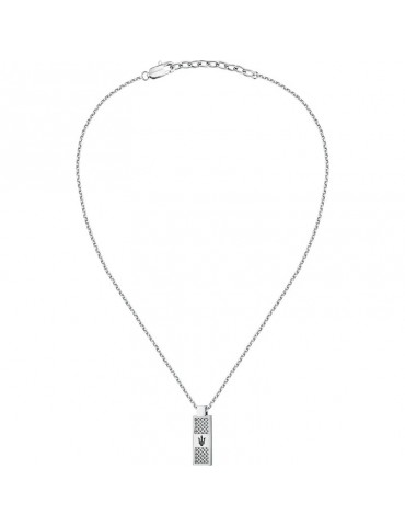 Collana Maserati - Iconic - Acciaio -Pendente-Logo PVD Nero-JM423AVD20 2