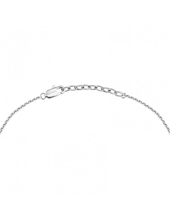 Maserati Necklace - Iconic - Steel - Pendant - Black PVD Logo - JM423AVD20
