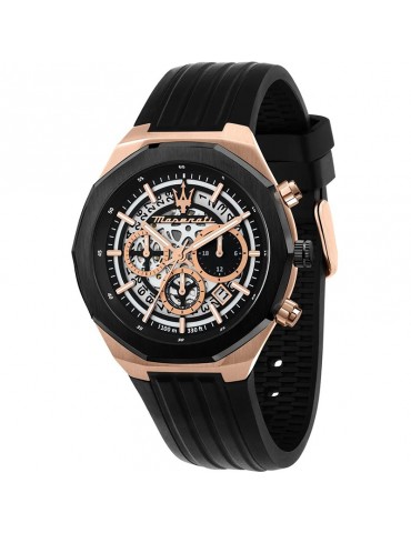 Maserati Watch - Style - Black - 45mm - Rose Gold - R8871642003