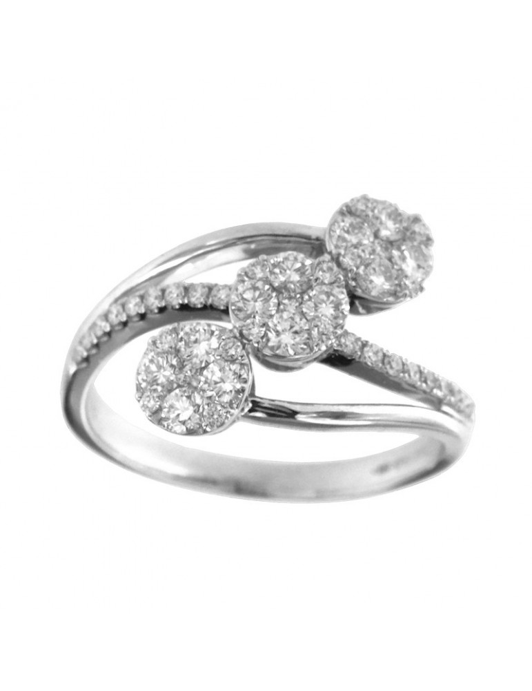 Anello Giorgio Visconti - Fantasia Trilogy - Oro Bianco 18 carati - Diamanti 0,72 ct