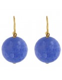 Orecchini Rajola - Amo - Oro Giallo 18 Kt - Agata Azzurra - 340531891