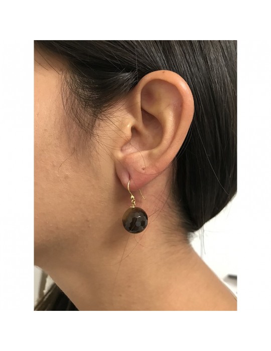 Orecchini Rajola - Amo - Oro Giallo 18 Kt - Agata Sardonica -340531887