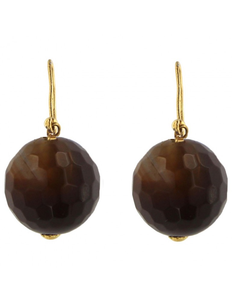 Rajola Earrings - Hook - 18 Kt Yellow Gold - Sardonic Agate -340531887