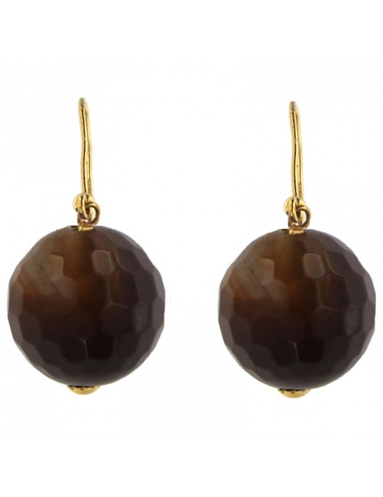 Orecchini Rajola - Amo - Oro Giallo 18 Kt - Agata Sardonica -340531887