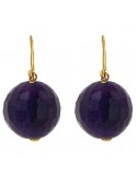 Rajola Earrings for Women - I Love - 18 Kt Yellow Gold - Amethyst-34053186P
