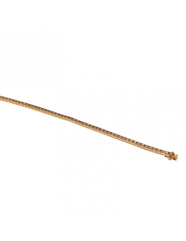 Davite&Delucchi Tennis Bracelet - in 18K Rose Gold with 0.50 ct White Diamonds - Size 18 - 0 2