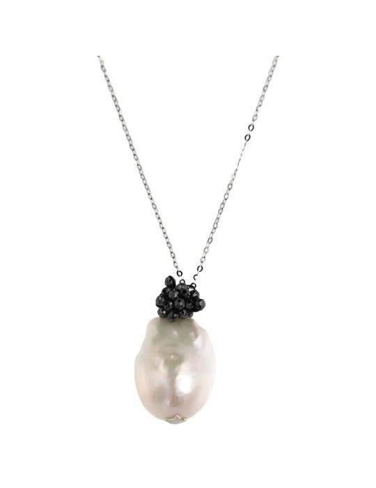 Collana Rajola - Charlotte - Perla Barocca - Ematite - 310030210W Collana Rajola - Charlotte - Perla Barocca - Ematite - 310030210W