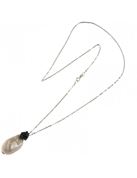 Collana Rajola - Charlotte - Perla Barocca - Ematite - 310030210W
