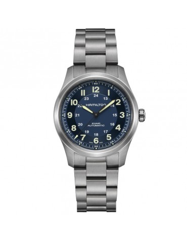 Orologio Hamilton - Khaki Field Titanium Automatico 38mm Blu - H70205140