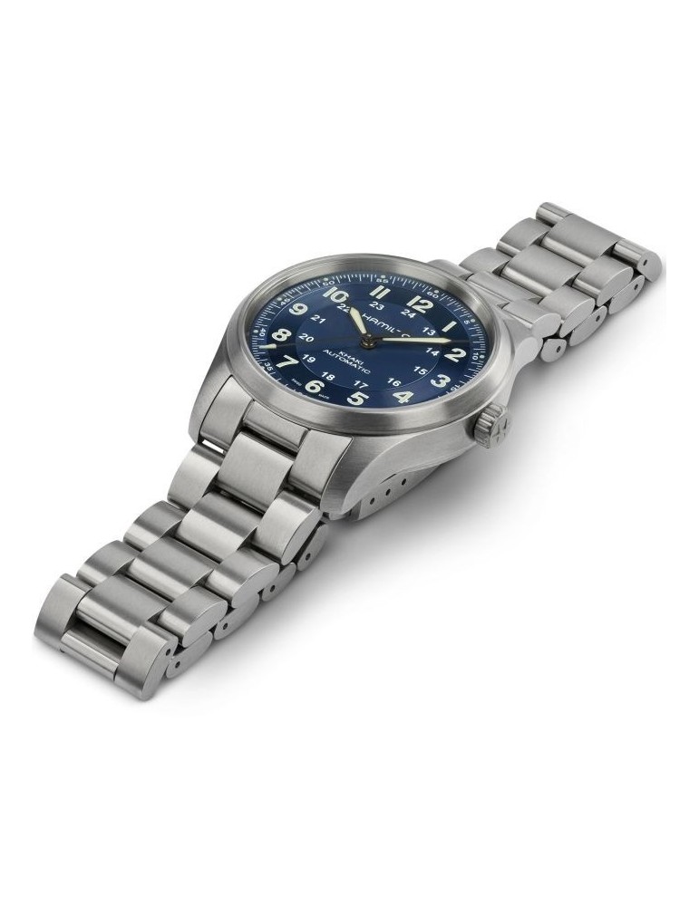 Orologio Hamilton - Khaki Field Titanium Automatico 38mm Blu - H70205140