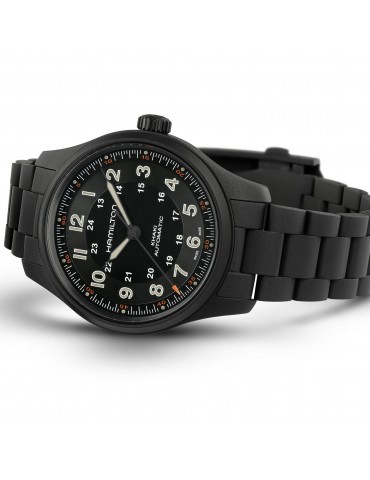 Orologio Hamilton - Khaki Field Titanium Automatico 42mm Nero - H70665130 2