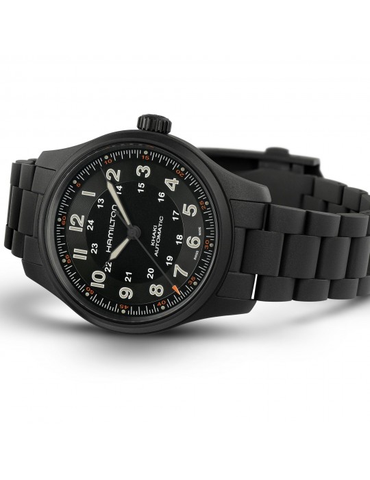 Orologio Hamilton - Khaki Field Titanium Automatico 42mm Nero - H70665130