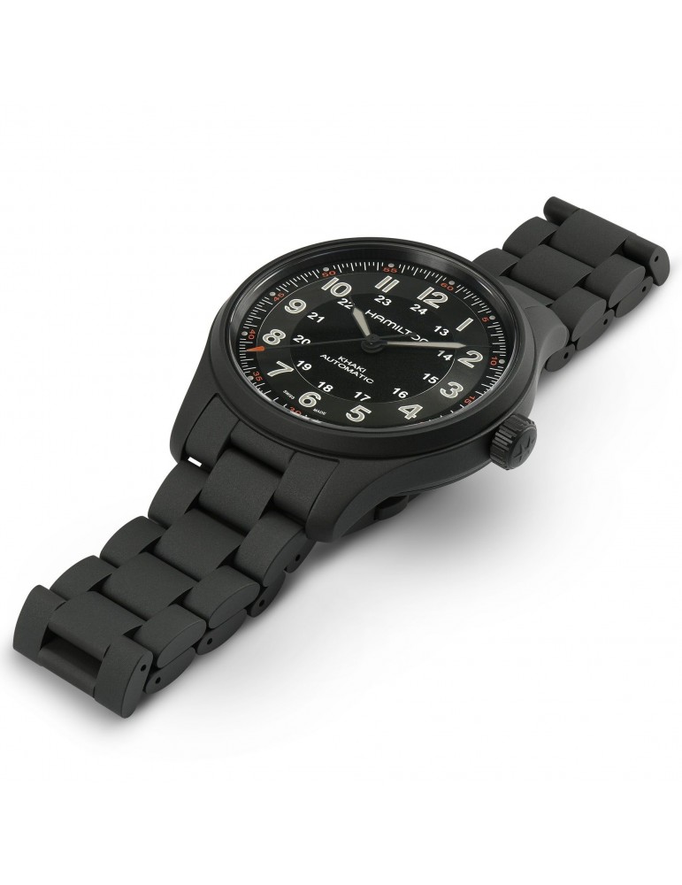 Orologio Hamilton - Khaki Field Titanium Automatico 42mm Nero - H70665130