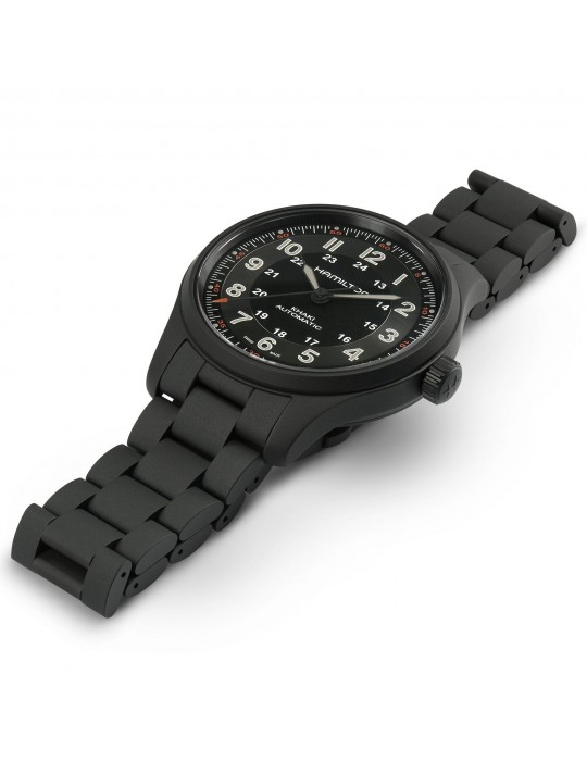 Orologio Hamilton - Khaki Field Titanium Automatico 42mm Nero - H70665130