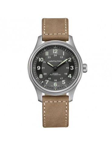 Hamilton Men's Watch - Khaki Field Titanium 42mm Black Automatic - 0