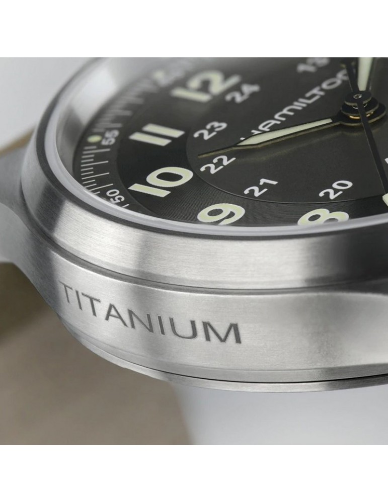 Hamilton Men's Watch - Khaki Field Titanium 42mm Black Automatic - 0