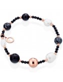 Bracciale Lelune Glamour - Sophie Winter - Perle -Agata Nera-LGBR542.3