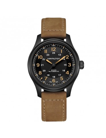 Hamilton Men's Watch - Khaki Field Titanium 42mm Black Automatic - 0