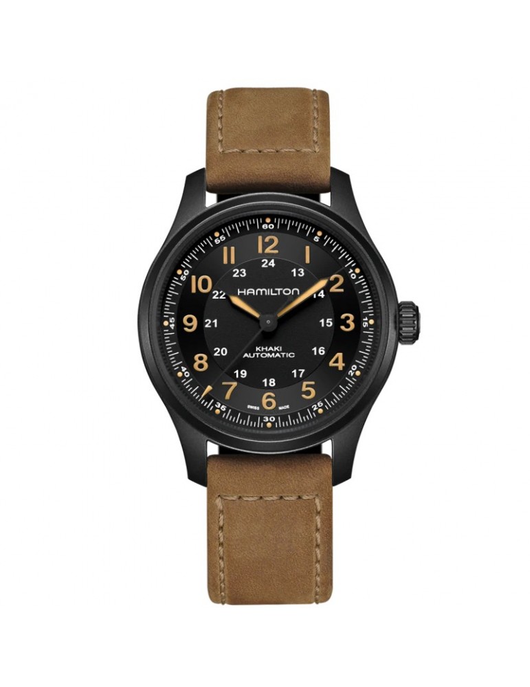 Hamilton Men's Watch - Khaki Field Titanium 42mm Black Automatic - 0