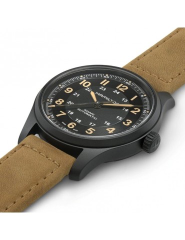Hamilton Men's Watch - Khaki Field Titanium 42mm Black Automatic - 0 2