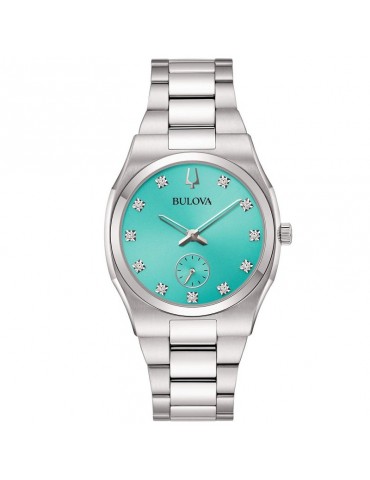 Bulova Women's Watch - Surveyor Quartz 34mm Turquoise with Natural Diamonds - 0