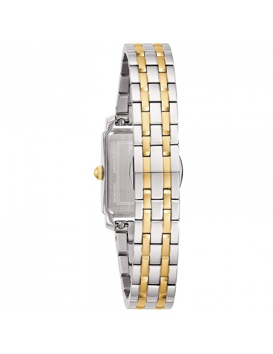 Bulova Watch - Classic Sutton Tank 21x32.5mm Two-Tone Mother of Pearl with Natural Diamonds - 0