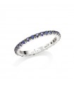 Veretta Crieri Ring - Aeterna in 18K White Gold with Blue Sapphires 0.80 ct - Size 22 - 0