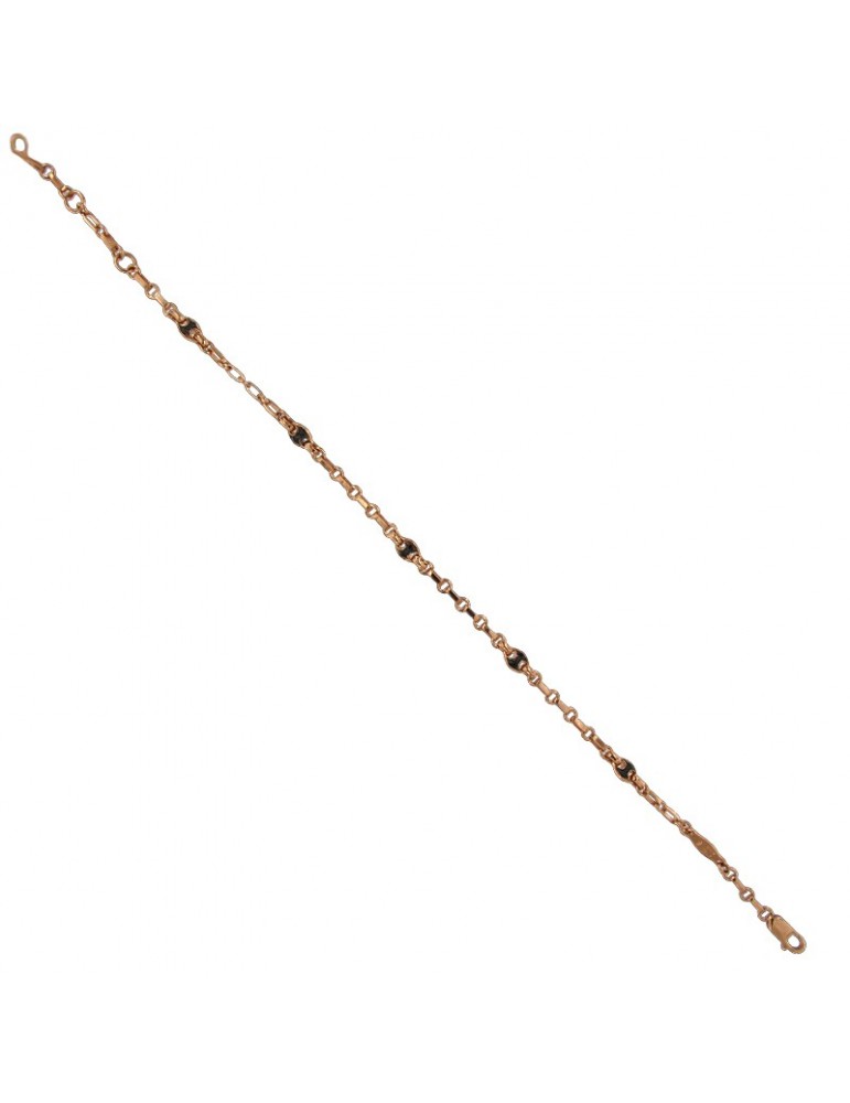 Bracciale Zancan - Insignia Gold in Oro Rosa 18 Carati con Diamanti Neri 0,12 ct - UB022R