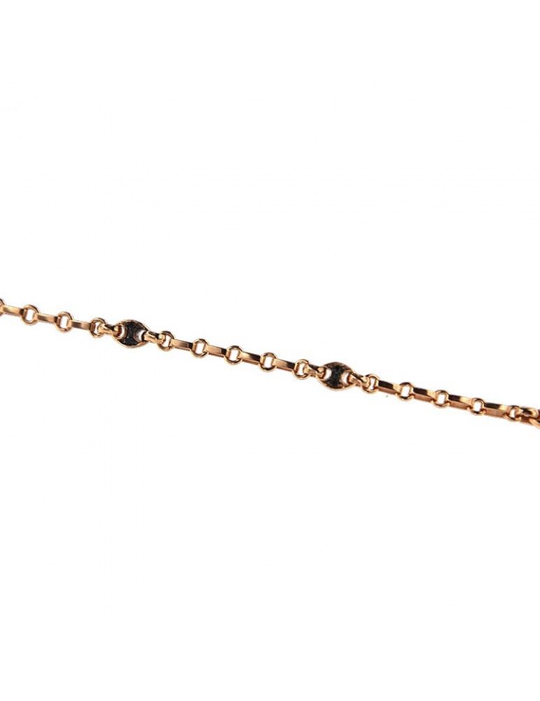 Zancan Men's Bracelet - Insignia Gold in 18K Rose Gold with 0.12 ct Black Diamonds - 0