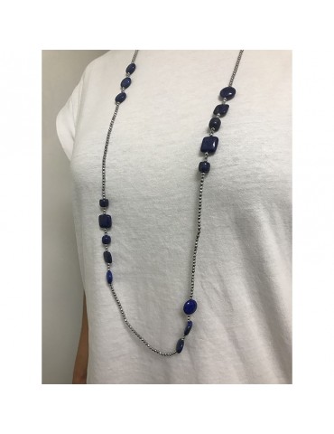 Collana Della Rovere - Lunga - Endless -Ematite-Lapislazzuli-COLDR7001 2