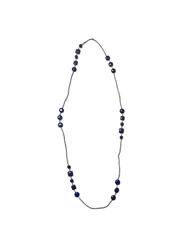 Collana Della Rovere - Lunga - Endless -Ematite-Lapislazzuli-COLDR7001