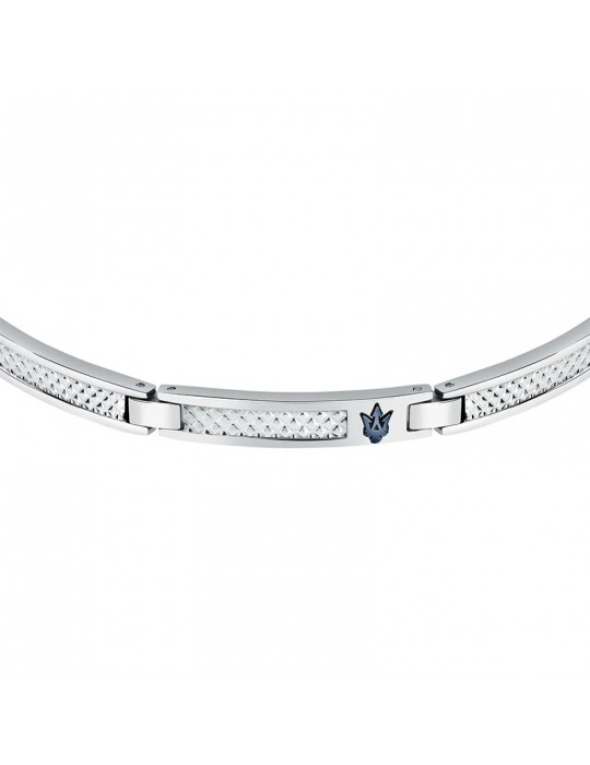 Maserati Bracelet - Iconic - 316L Steel - Blue IP Trident - JM423AVD21