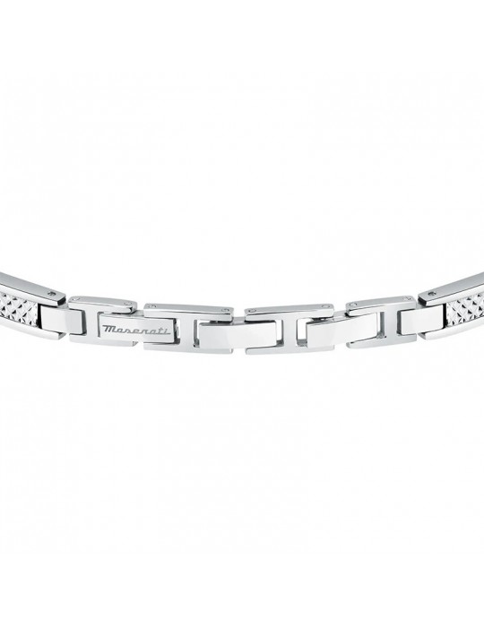 Maserati Bracelet - Iconic - 316L Steel - Blue IP Trident - JM423AVD21