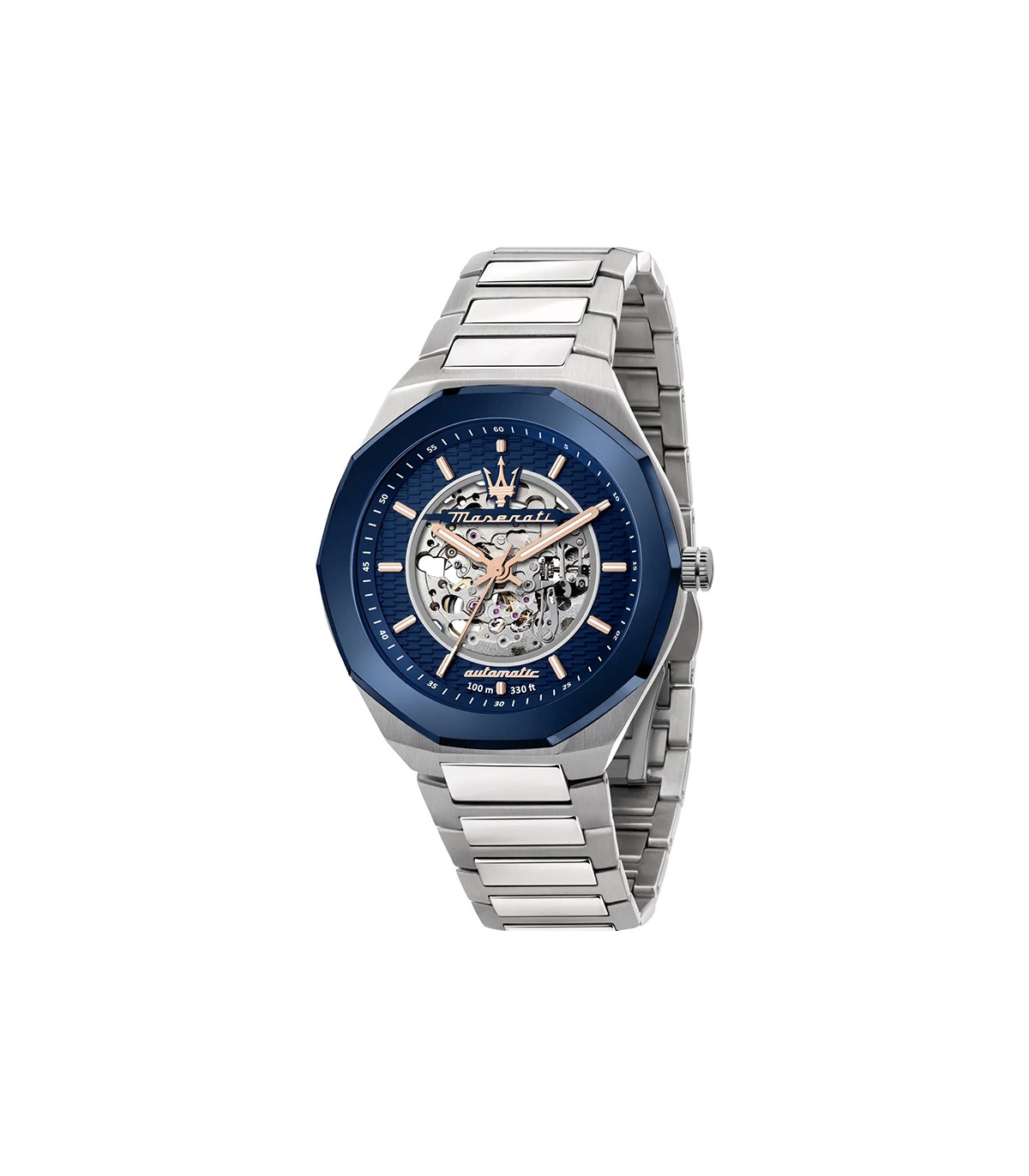 Maserati Watch - Style - Automatic - Silver - 45mm-Blue-R8823142004
