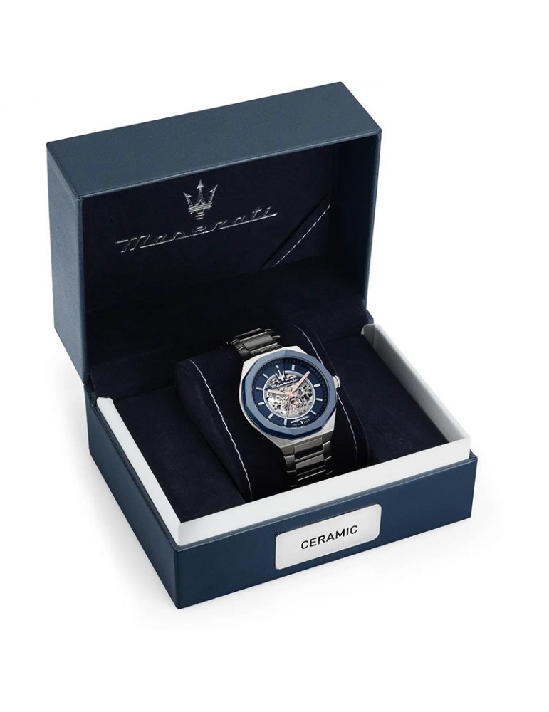 Orologio Maserati - Stile - Automatico - Silver - 45mm-Blu-R8823142004