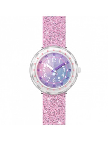 Orologio Flik Flak - Sketch in Sparkle -Rosa-37 mm-Glitterato-FCSP107C