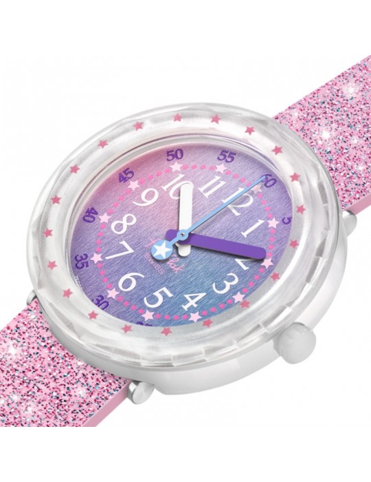 Orologio Flik Flak - Sketch in Sparkle -Rosa-37 mm-Glitterato-FCSP107C
