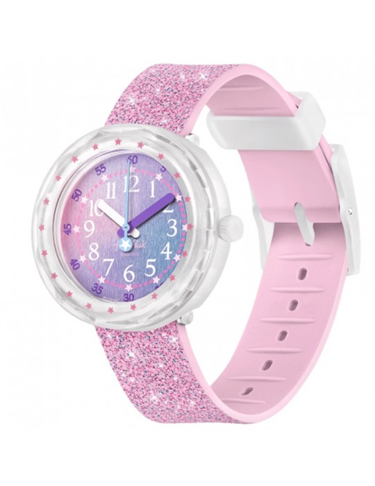 Orologio Flik Flak - Sketch in Sparkle -Rosa-37 mm-Glitterato-FCSP107C